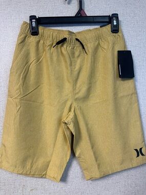 Hurley Boys pebble Yellow Drawstring Shorts